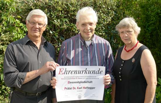 Ehrenmitgliedschaft für Altpfarrer Hoffegger