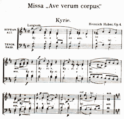 Heinrich Huber, Missa Ave Verum Corpus