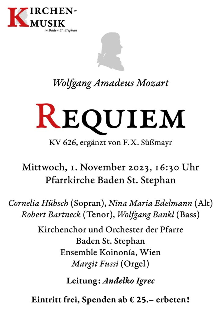 Plakat Mozart-Requiem 2023
