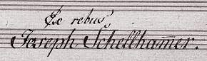 Besitzvermerken versah: Ex rebus Joseph Schellhamer